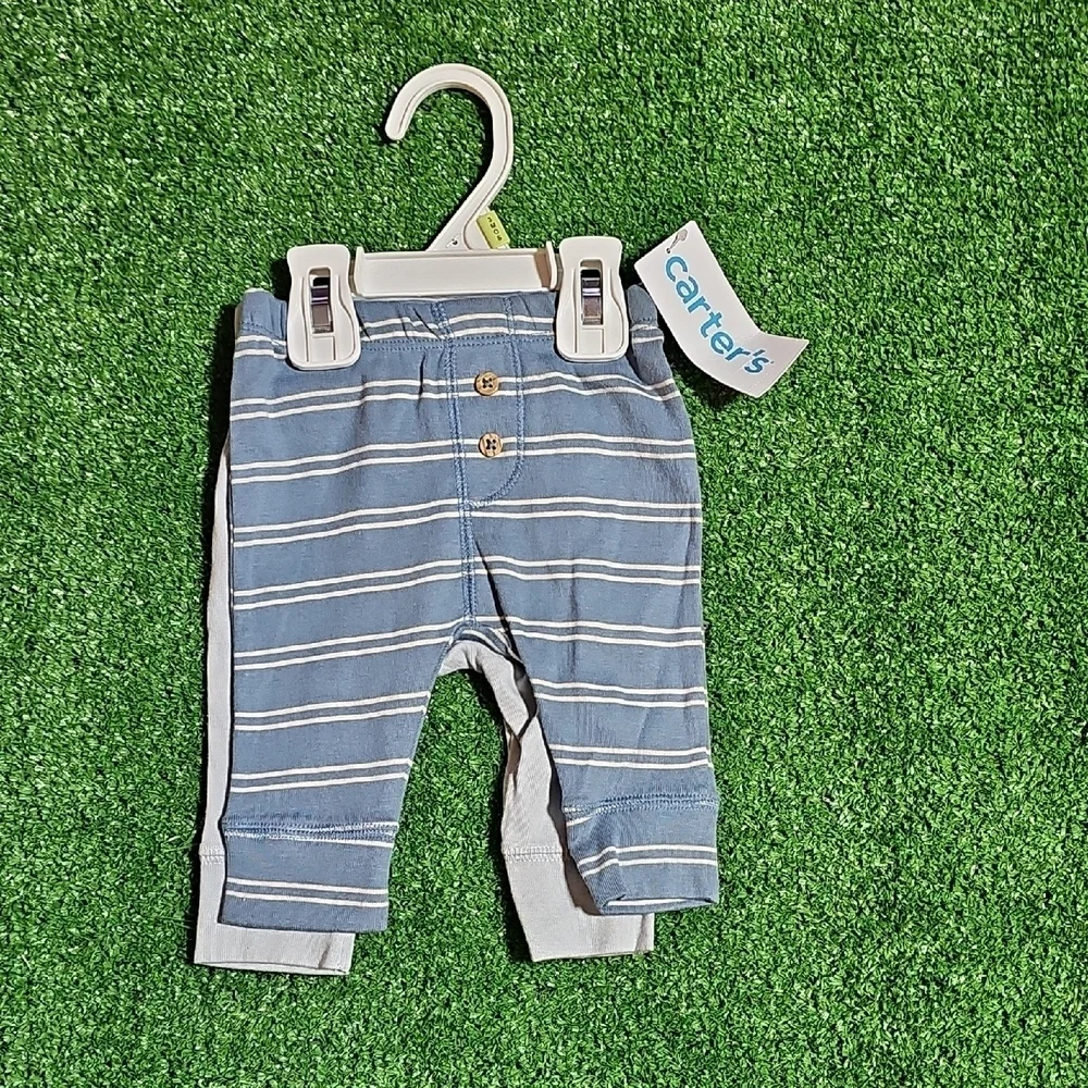 Carter's Blue and White Striped Baby Pants
